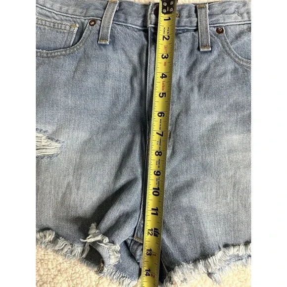 Madewell Size 30 Womens Blue 100% Cotton Stretch Pockets Denim Mom Shorts - Picture 7 of 10